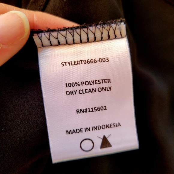 Black Sheer V-Neck Sleeveless Blouse - Picture 4 of 4